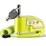 YOHOOLYO Alarm Disc Lock Motorcycle Disc Brake Lock Anti-Theft Waterproof 110 dB 7mm...