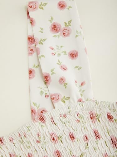 CIDER Womens Floral Summer Dresses Square Neck Sleeveless Midi A Line Casual Sundress2