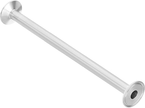 Miniatura 7 de PATIKIL Tubo de tres abrazaderas de diámetro exterior de 1 1/2 pulgadas, tubo sanitario de carrete con brida de virola de 1.988 in