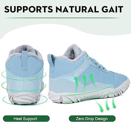 Image of Hi-Y2Kgirls Winter Hike Barefoot Boots Women, Snow Boots for Women Wide Toe | Winter Hike Barefoot Boots Women, Snow Boots for Women Men Wide Toe Waterproof Non-Slip Ankle Shoes