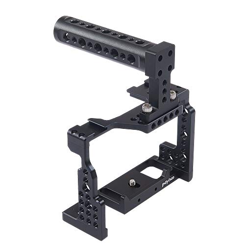 Image of Camera Cage kit for Sony A7 II /A7 III /A7 SII /A7M3 /A7 RII /A7 RIII with Cold Shoe Mounts，Top Handle，Threaded Holes for Professional