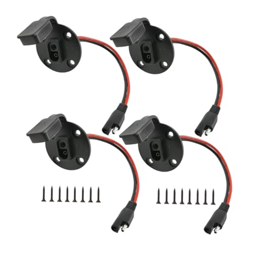 Connecteur SAE étanche encastrable avec câble PVC cuivre noir pour panneau solaire