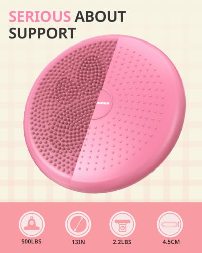 Image of Trideer Wobble Cushion Core Balance Disc, Flexible Seating for Classroom Elementary, Wiggle Seat for Sensory Kids, Balance Pad with Inflation Pump
