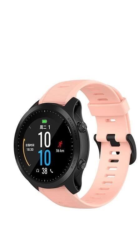 Bracelet de montre Garmin Forerunner 935 / 945 en silicone de 22mm avec verre trempé de protection