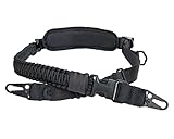550 Paracord 2 Point Rifle Sling Adjustable Gun Strap with Shoulder Pad Traditional Two Point Sling with Upgraded HK Hook