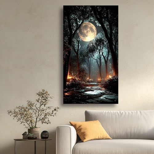 Chemin forestier sur toile 50x90 cm pour illuminer un mur trop sombre - 3