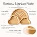 Bamboo Suction Plate for Baby Kid Toddler Plate Spoon Fork Set with Removable Silicone Suction All-Natural Baby Feeding Set for Baby-Led Weaning Fits Feeding High Chair Table