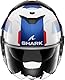SHARK, Modularer Motorradhelm OXO SIKTER White Chrome Blue WUB, XL