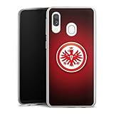 DeinDesign Silikon Hülle kompatibel mit Samsung Galaxy A40 Case transparent Handyhülle Eintracht Frankfurt Offizielles Lizenzprodukt Wappen