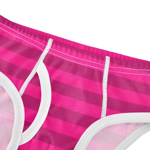 Dark Pink Stripe Toddler Boy's Underwear 2T4
