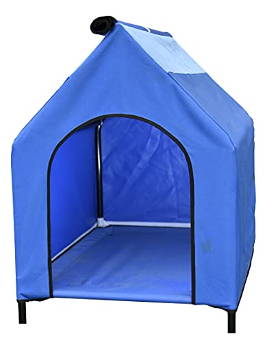 Image of Homecute Elevated Portable Pet House -(Blue)