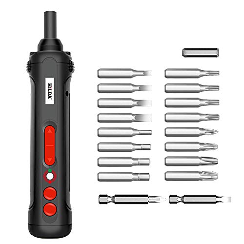 Mini chave de fenda elétrica recarregável USB com luz indicadora LED e bits de 19 unidades