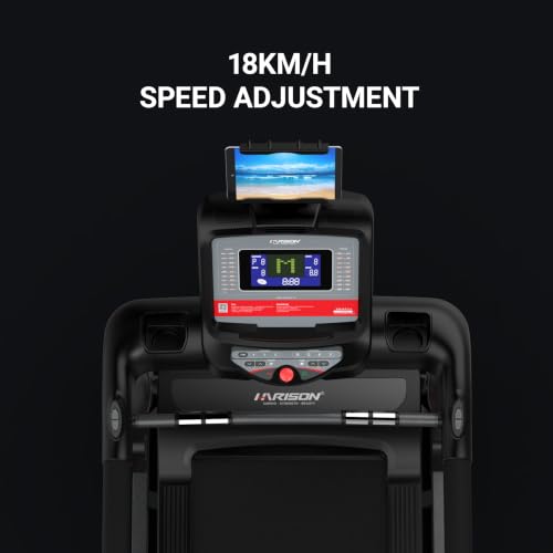 Image of HARISON Premium Home Treadmill, 3.0HP Motorized Running Machine with 15% Incline, 36 Programs, Hydraulic Folding Design, Heart Rate Monitor, Bluetooth Audio, Heavy-Duty Cardio Trainer
