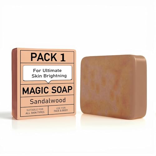 Magic Soaps For Bath | Paraben Free | Chandan & Kesar Bath Soap | Handmade Soaps For Glowing | Skin Brightening Soap For Men & Women (100 Gms Pack Of 1) 2 41cwUiFDIYL. SL500