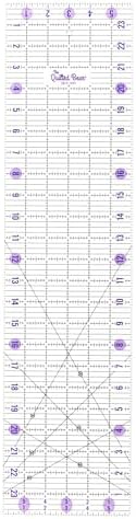 The Quilted Bear Rectangular Acrylic Quilting Ruler, 6" x 24"
