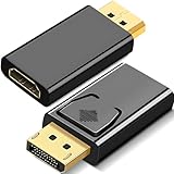 Retoo Displayport zu HDMI Adapter - 1080p DP-Computer zu Monitor Konverter Mit Hochwertigen Goldkontakten - Plug and Play, Unterstützt Full HD 60Hz