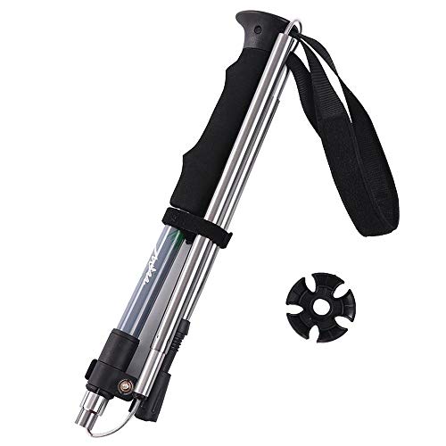 HealthyLife Al Aire Libre Bastón Trekking Aleación Aluminio Ultraligero Plegable EVA Espuma Anti-Shock Bastones Longitud Ajustable 37cm-136.5cm,para Actividades Aire Libre Senderismo