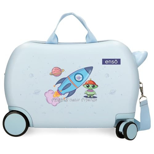 Enso New Friends Maleta Infantil Azul 45x31x20 cms Rígido 1,8 kgs Cierre de combinación Lateral ABS 1,8 kgs 24,6L Equipaje de Mano