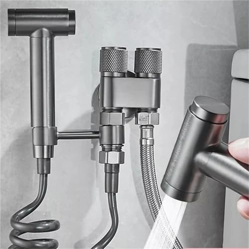 Robinet 1 entrée 2 sorties pour douchette WC et machine à laver le linge - 5