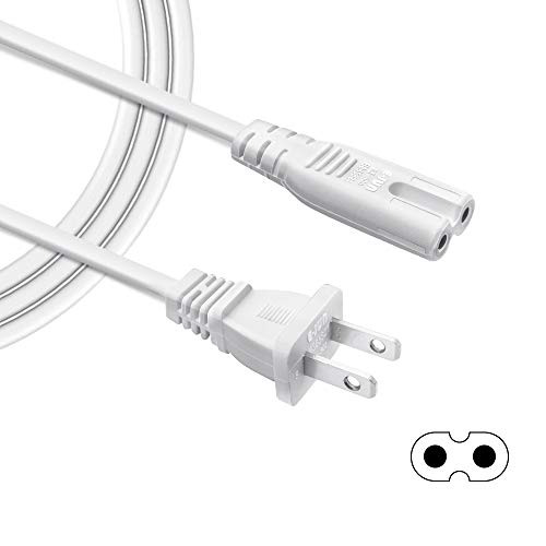 BENSN [UL Listed] 2 Prong Power Cable for HP/Canon/Epson Printer; AC Plug Power Cord Compatible with PS4 PS3 PS2 Playstation 4 Slim, Xbox One Game Console, Samsung LG Sharp TV Monitor