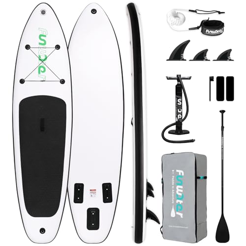 FunWater 320CM Aufblasbar Stand Up Paddling Board SUP – Paddel, Rucksack, 3 Flossen, Pumpe...