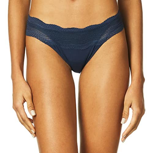 Cosabella Calcinha feminina Dolce Lace, Azul marinho, GG