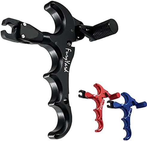 Bow Release 360° Rotatable Thumb Release 4 Fingers (Pure Black)