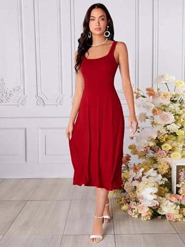Image of KOTTY Women's Flowy Midi Round Neck Plus Size Dress