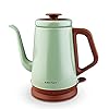 DmofwHi Gooseneck Electric Kettle(1.0L), 100% Stainless Steel BPA Free Classic Pour Over Coffee Kettle | Tea Kettle - Green