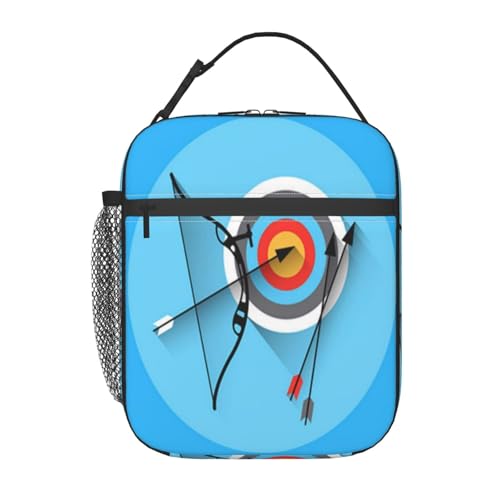 ポータブル断熱ランチバッグ。防水性と漏れ防止性を備え、スタイリッシュで丈夫。仕事、学校、アウトドア活動に最適です。男性にも女性にも適しています。(エイムアーチェリーアローターゲット機器スポーツフラット練習アクティブ)