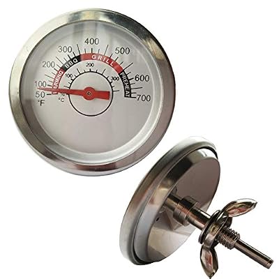 Adviace BBQ Grill Temperature Gauge Heat Indicator for Charbroil Grill Replacement Parts, 2.375 inch Diameter Grill Thermometer for Weber, Kenmore, Nexgrill, Jenn/Air, Brinkmann Grills?1 Pack?