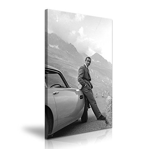 YES ART Lienzo Decorativo para Pared, diseño de James Bond Aston Martin Sean Connery, 50 x 76 cm