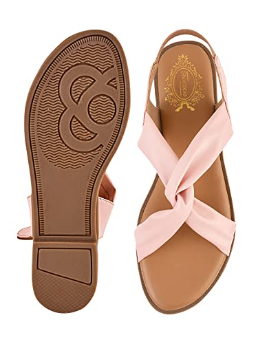 Image of Shoetopia Cross Strap Flat Sandals For Women & Girls