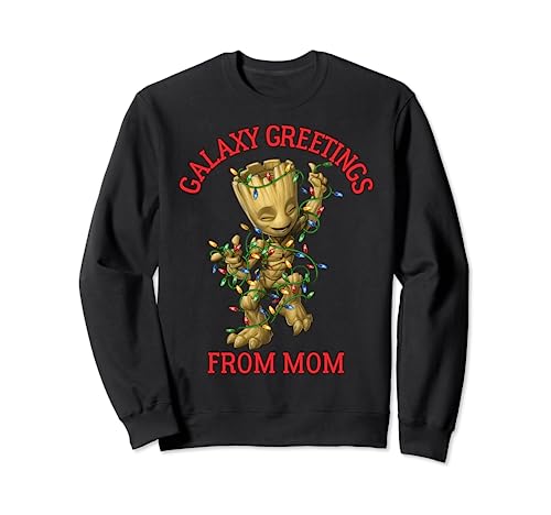 Sweat Groot Marvel de Noël contre le froid : polaire douillette Galaxy Greetings