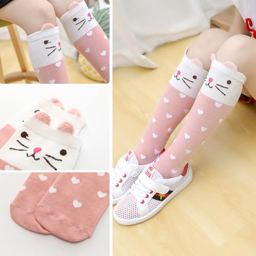 Girls Knee High Socks Long Boot Crazy Fun Cute Tall Animal Socks2