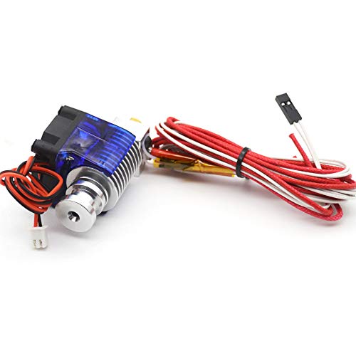 V6 J-head Hotend Kit de extrusor 3D impresoras parte ventilador de refrigeración soporte bloque termistores boquilla 0,4 mm 1,75 mm filamento Bowden partes, Short distance, 1