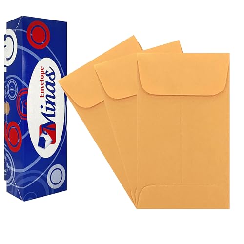 500 Minas Envelope #3 Moeda/Envelopes de peças pequenas, 5 1/2 x 4 1/10.2 cm, 10.9 kg. Papel, 500/ca