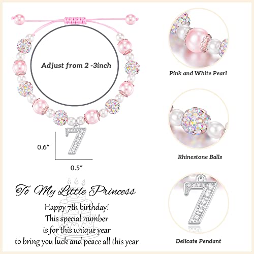 Laveir LE004-7TH Pink-7Th Bracelet, 7 Year Old Girl Gifts thumb #3