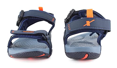 Image of Sparx Men's Sandal, Navy Blue Neon Orange, 10 UK