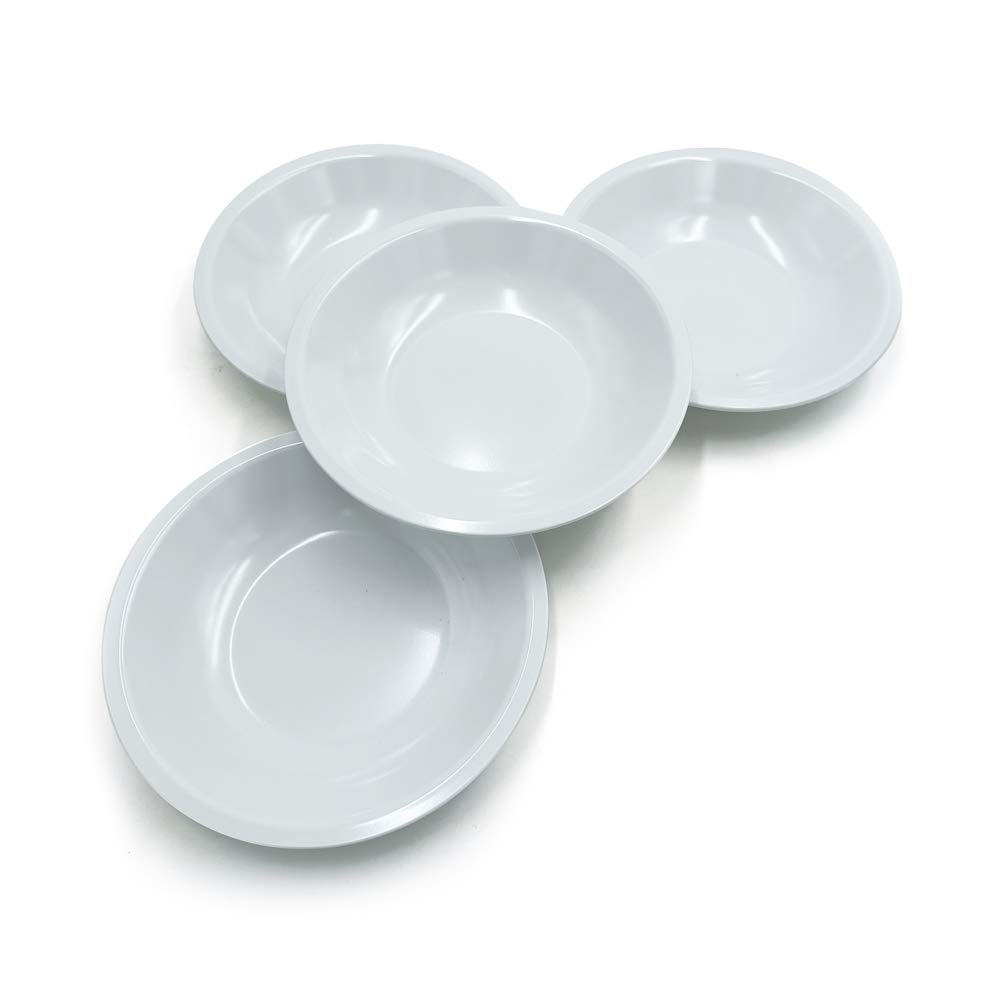 MCM service Piatto Fondo in Pura Melamina Ø cm 21 Made in Italy Set da 4
