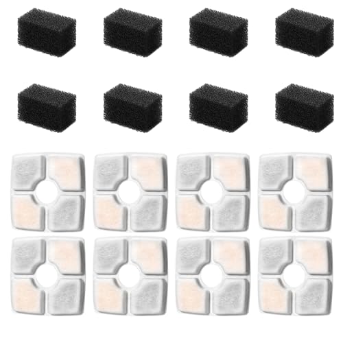 Set de filtros de carbón activo para fuentes de agua para gatos miniatura 4