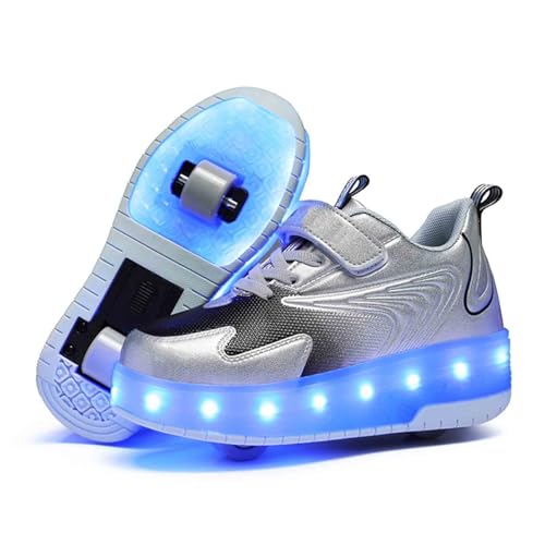 7 Modes Roller Skate Shoes with 2 Wheels, Sneakers for Kids Boys Girls Birthday Thanksgiving Christmas Day