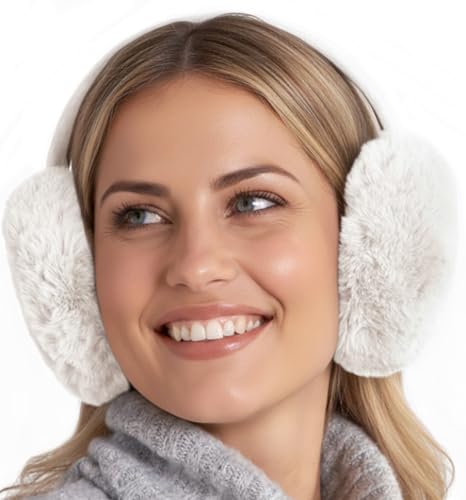 Brook + Bay Ear Muffs Winter Women - Stay Warm with Winter Ear Muffs for Women - Adjustable Fluffy Folding Earmuffs - Fuzzy Faux Fur Earmuff Foldable - Women's Earmuffs
