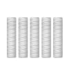 Lafiucy 5 Mikron 10 Zoll x 2,5 Zoll String gewickelt Sediment Wasserfilterpatrone 5 Pack ganze Haus Sediment Filtration Universal Ersatz für 10inch RO Einheiten