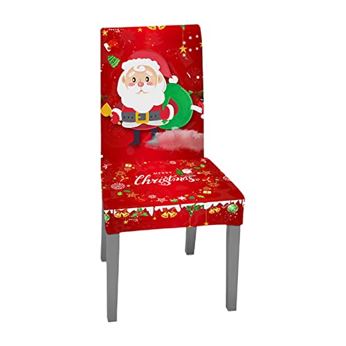 Pjeghbvop Christmas Cartoon Chair Elastic Decorative Santa Pattern for Wedding Birthday Festival Party Decoration