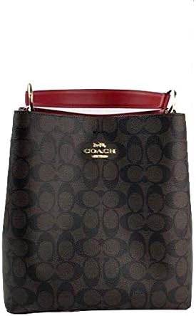 Coach Town Bucket Bag (Brown Red 