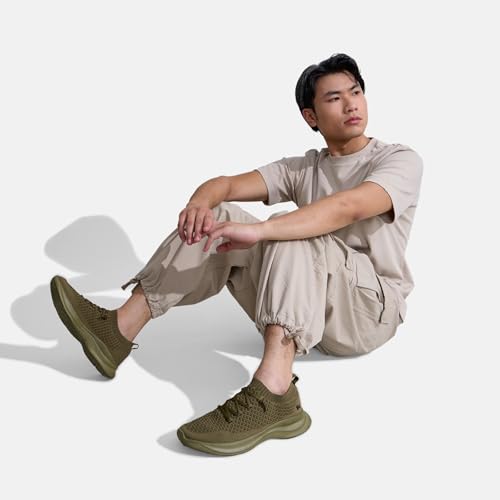 Image of Neeman's Knit Gliders Men Sneakers | Stylish Casual Shoes for Men with Airknit Breathable Upper | Anti-Skid EVA Sole Footwear | Lightweight Lace-Up Sneaker