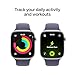 Apple Watch Series 11 GPS 46mm Smartwatch with Silver Aluminium Case with Purple Fog Sport Band S/M. Sleep Score, Fitness Tracker, Health Monitoring, Always-On Display, Water Resistant