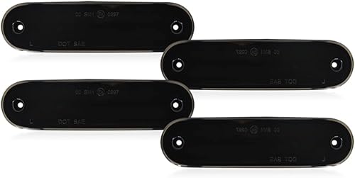 Miniatura 6 de Juego de 4 luces de marcador lateral rojo ámbar delanteras y traseras con lente ahumada, impermeables, para conductor y pasajero, aptas para Maz-da