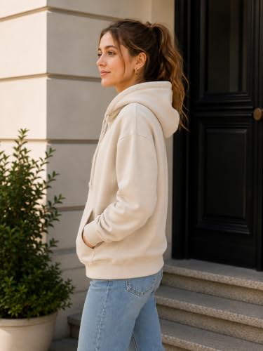 Image of NETCLICK Women's Cotton Fleece Full-Zip Hooded Sweatshirt